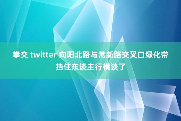 拳交 twitter 向阳北路与常新路交叉口绿化带挡住东谈主行横谈了