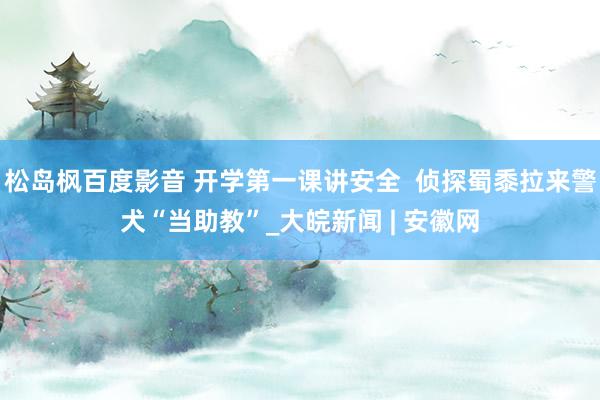 松岛枫百度影音 开学第一课讲安全  侦探蜀黍拉来警犬“当助教”_大皖新闻 | 安徽网