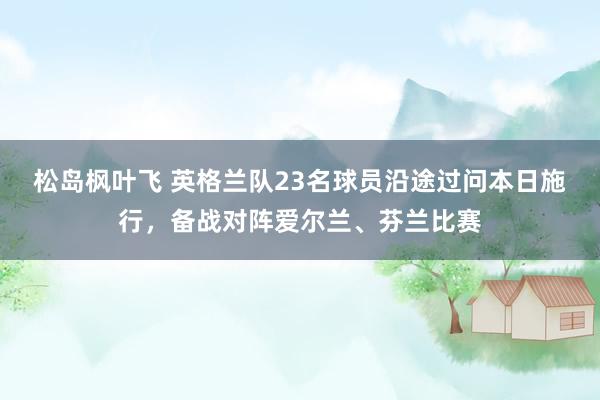 松岛枫叶飞 英格兰队23名球员沿途过问本日施行，备战对阵爱尔兰、芬兰比赛