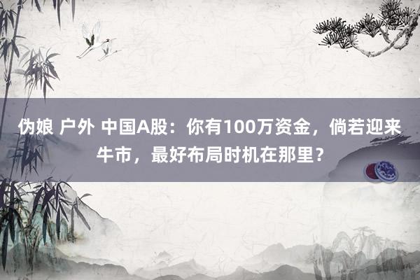 伪娘 户外 中国A股：你有100万资金，倘若迎来牛市，最好布局时机在那里？