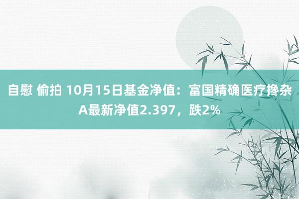 自慰 偷拍 10月15日基金净值：富国精确医疗搀杂A最新净值2.397，跌2%