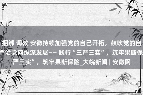 捆绑 调教 安徽持续加强党的自己开拓，鼓吹党的自我立异，推动全面从严治党向纵深发展—— 践行“三严三实”，筑牢果断保险_大皖新闻 | 安徽网