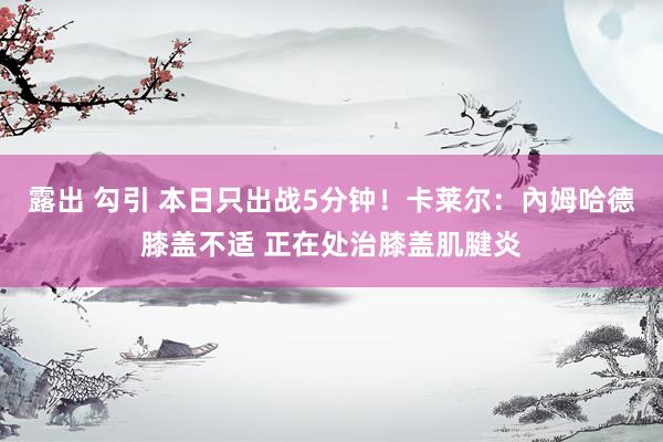 露出 勾引 本日只出战5分钟！卡莱尔：內姆哈德膝盖不适 正在处治膝盖肌腱炎