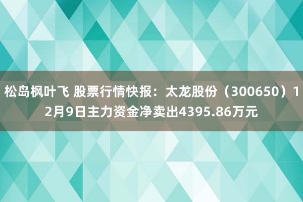 松岛枫叶飞 股票行情快报：太龙股份（300650）12月9日主力资金净卖出4395.86万元