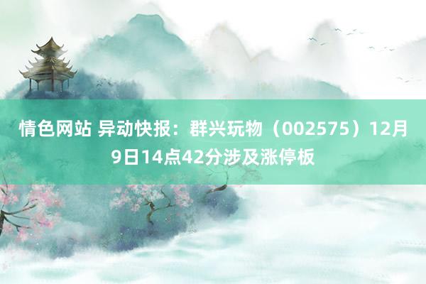 情色网站 异动快报：群兴玩物（002575）12月9日14点42分涉及涨停板